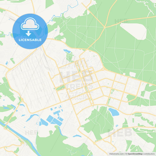 Sieverodonetsk, Ukraine Vector Map - Classic Colors