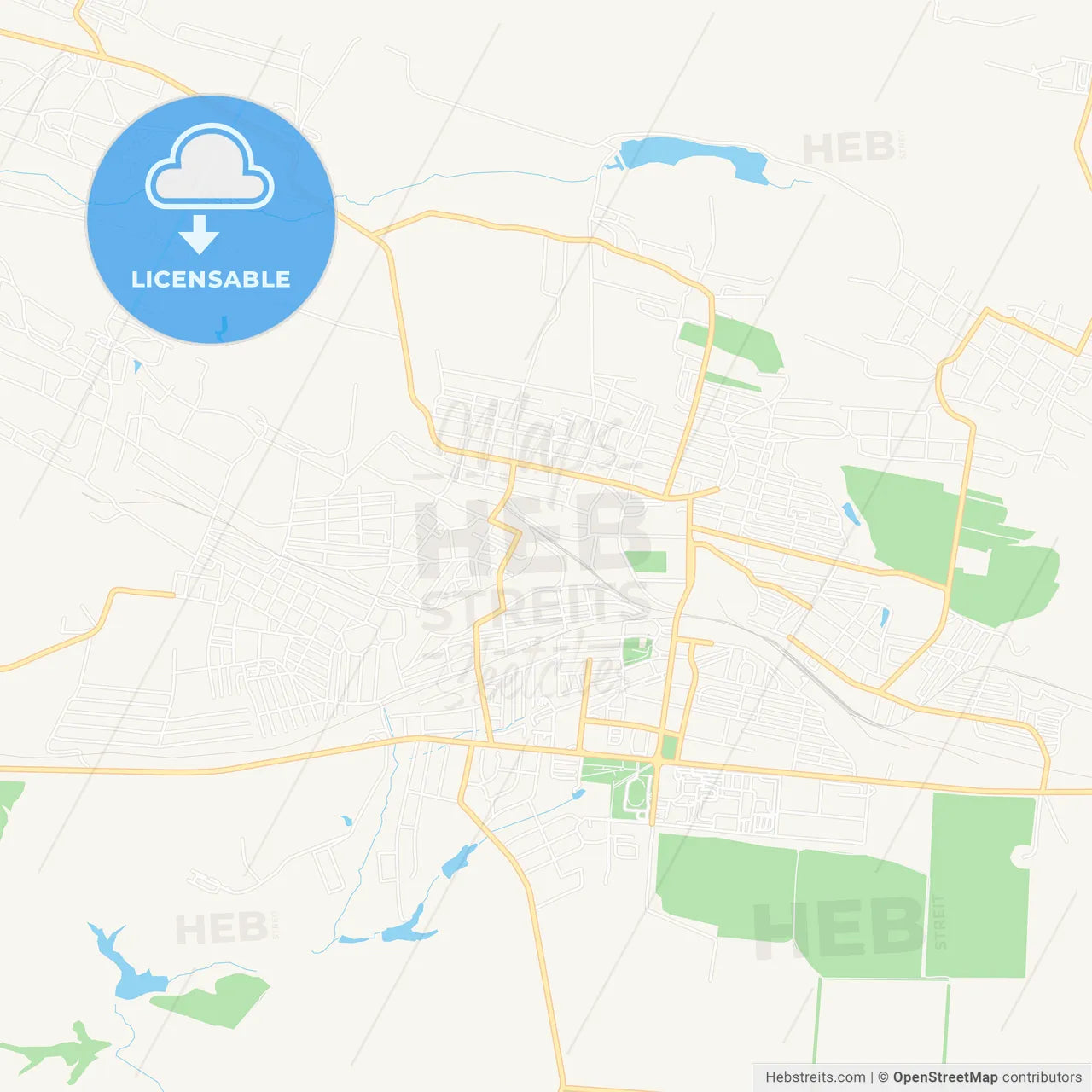 Shakhtarsk, Ukraine Vector Map - Classic Colors