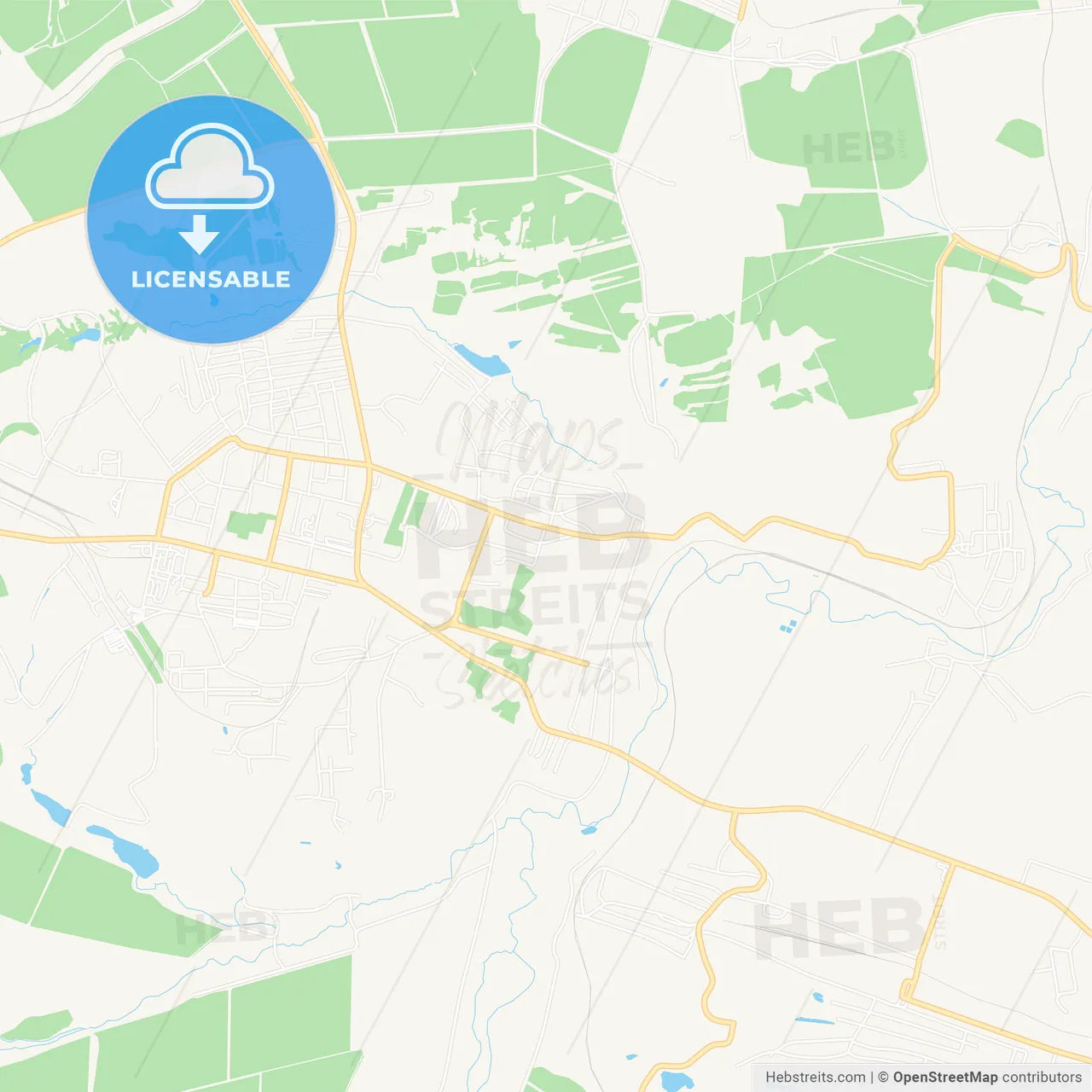 Pervomaisk, Ukraine Vector Map - Classic Colors