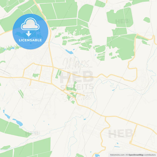 Pervomaisk, Ukraine Vector Map - Classic Colors