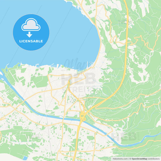Bregenz, Austria Vector Map - Classic Colors