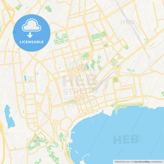 Baku, Azerbaijan Vector Map - Classic Colors