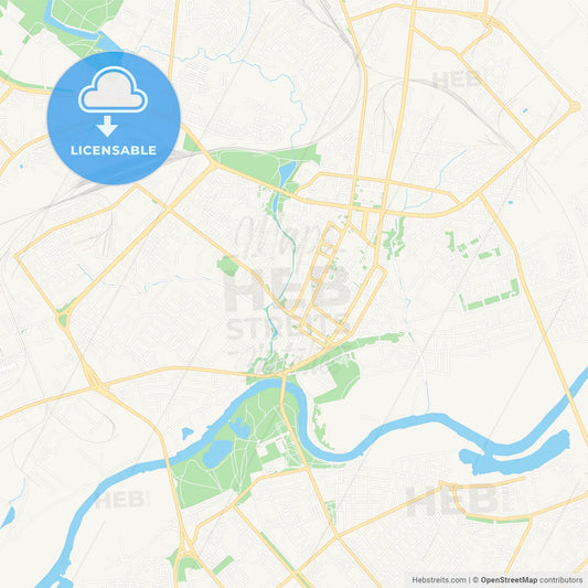 Mogilev, Belarus Vector Map - Classic Colors