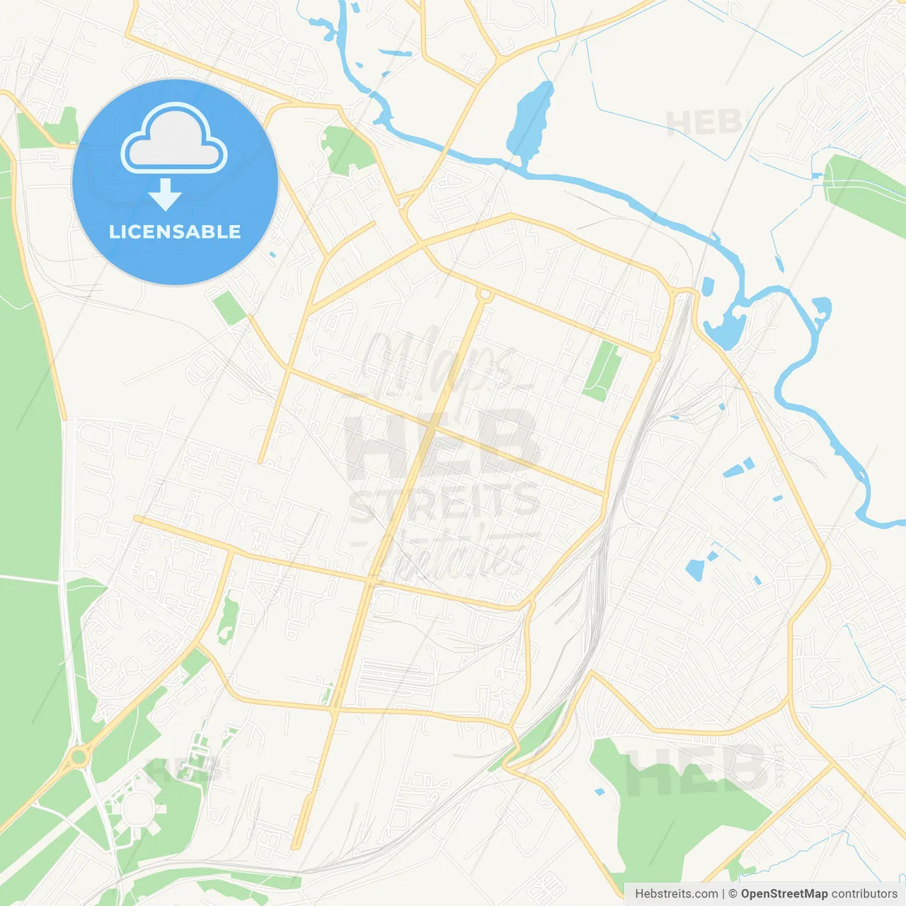 Barysaw, Belarus Vector Map - Classic Colors