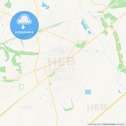 Byaroza, Belarus Vector Map - Classic Colors