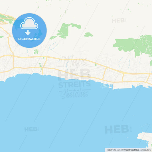 Kastela, Croatia Vector Map - Classic Colors