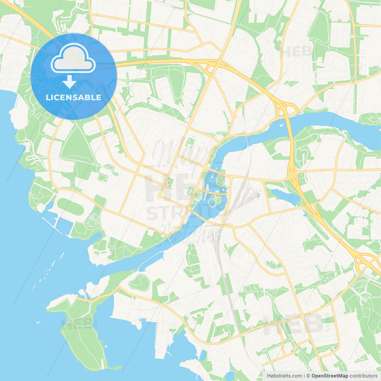 Joensuu, Finland Vector Map - Classic Colors