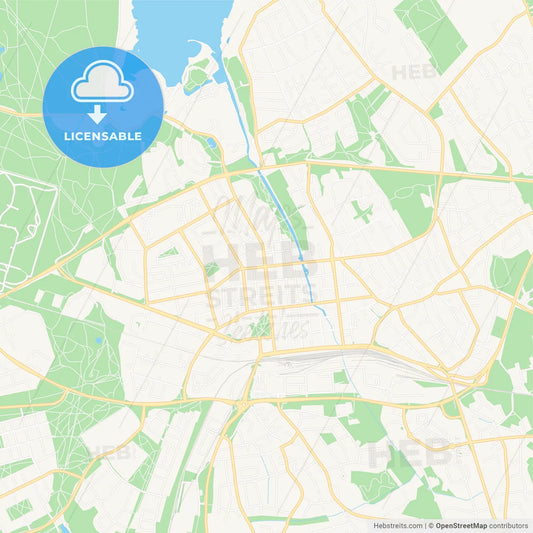 Kokkola, Finland Vector Map - Classic Colors