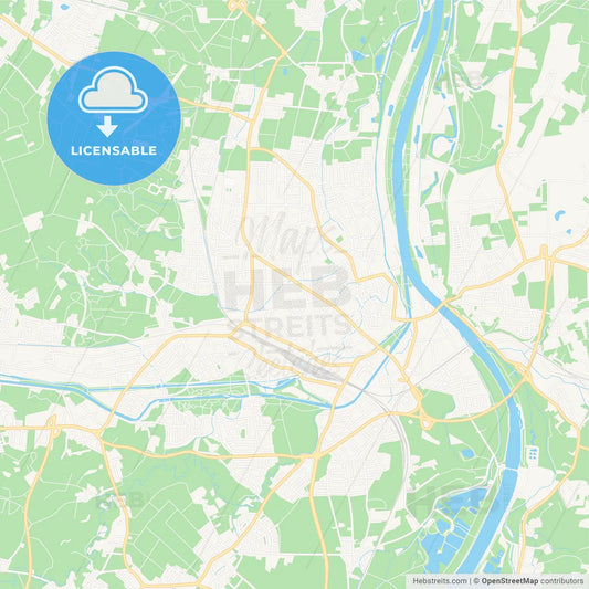 Rosenheim, Germany Vector Map - Classic Colors