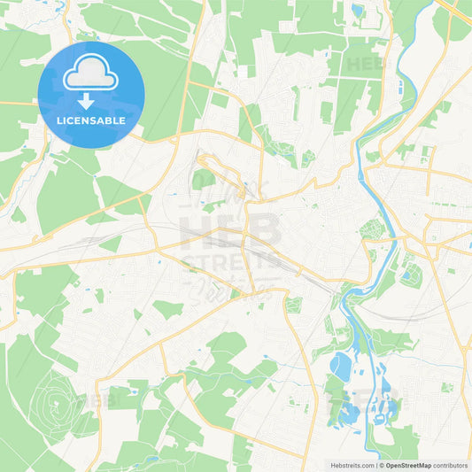 Gorlitz, Germany Vector Map - Classic Colors