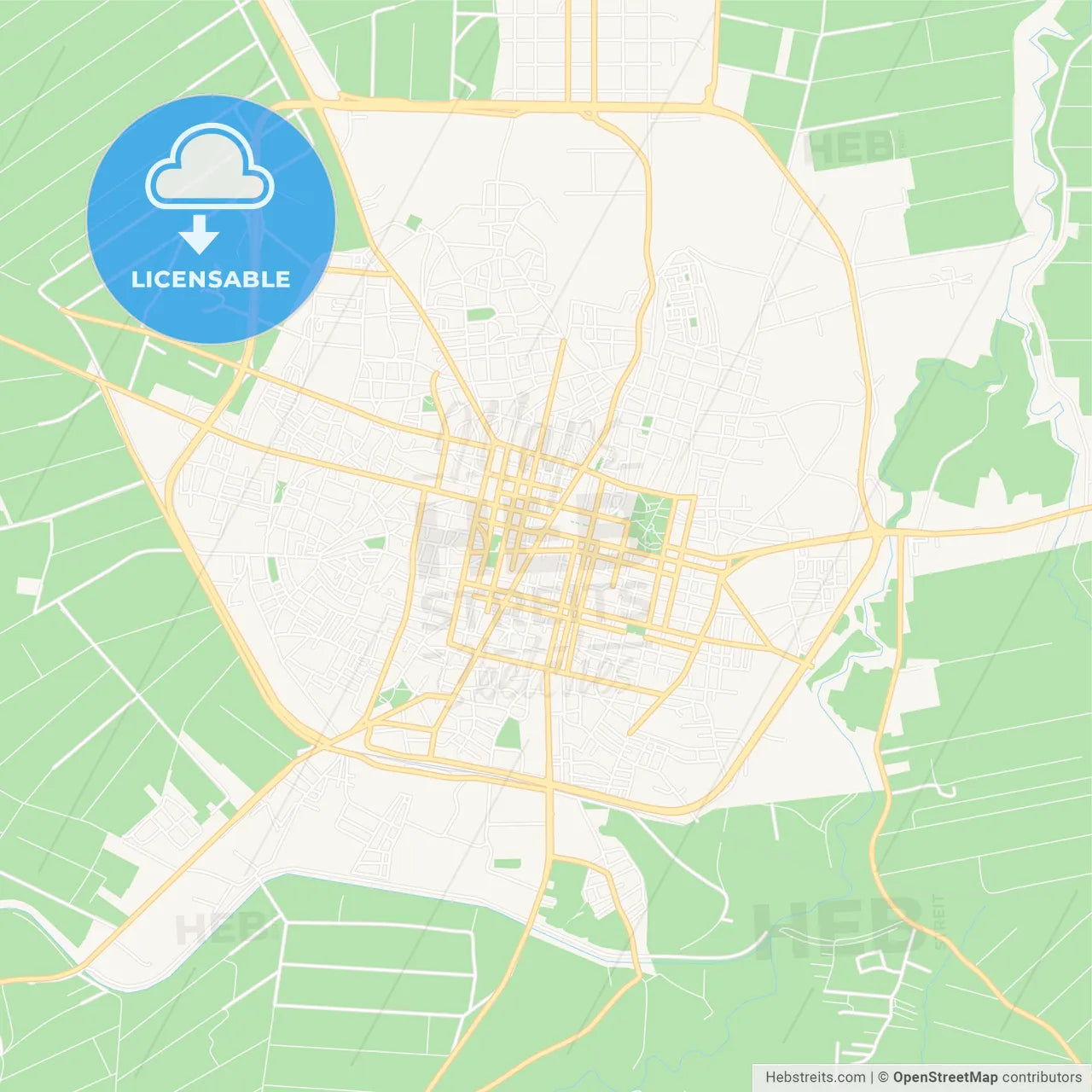 Karditsa, Greece Vector Map - Classic Colors