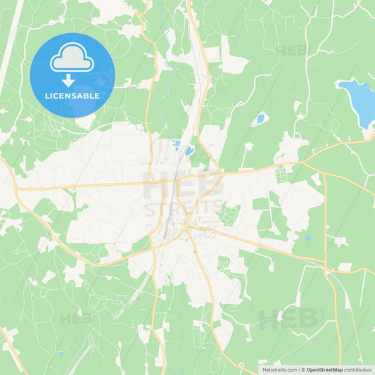 Ski, Norway Vector Map - Classic Colors