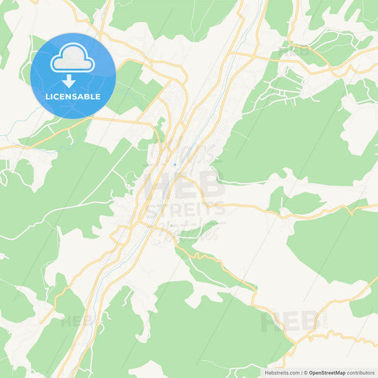 Campulung, Romania Vector Map - Classic Colors