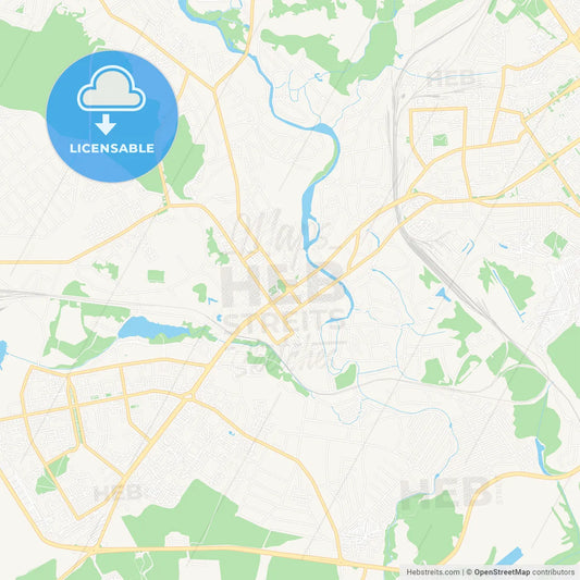 Stary Oskol, Russia Vector Map - Classic Colors