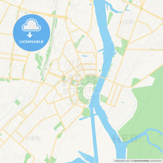 Veliky Novgorod, Russia Vector Map - Classic Colors