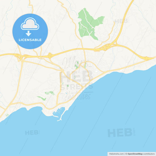 Estepona, Spain Vector Map - Classic Colors