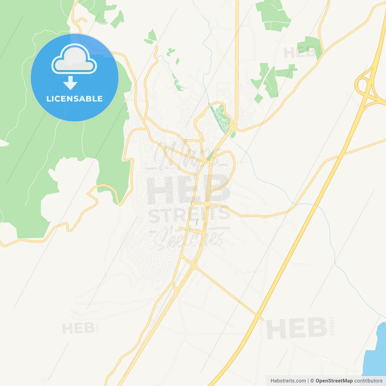 Orhangazi, Turkey Vector Map - Classic Colors