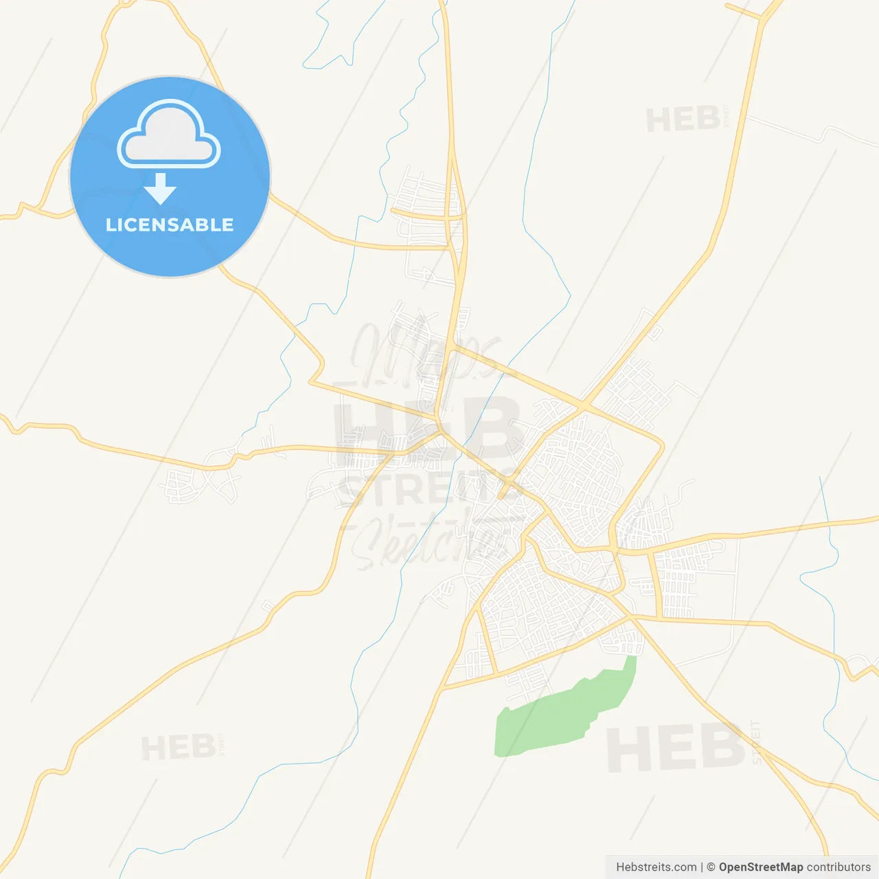 Gonen, Turkey Vector Map - Classic Colors