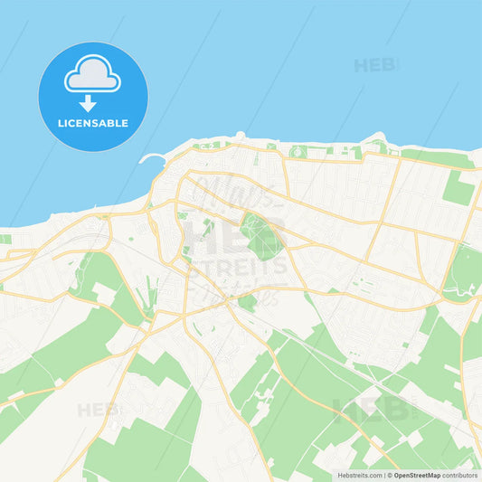 Margate, England Vector Map - Classic Colors