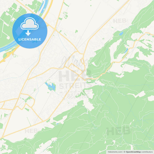 Hohenems, Austria Vector Map - Classic Colors