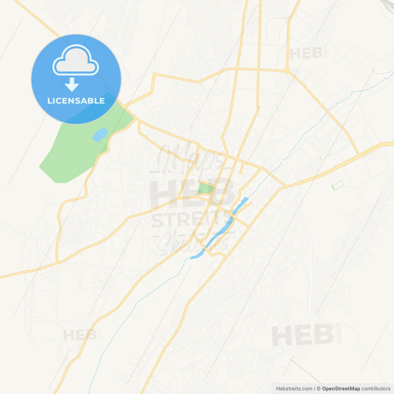 Ganja, Azerbaijan Vector Map - Classic Colors