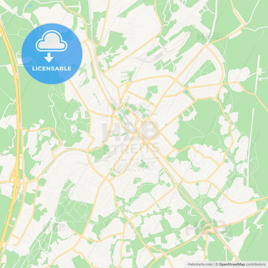 Hyvinkaa, Finland Vector Map - Classic Colors