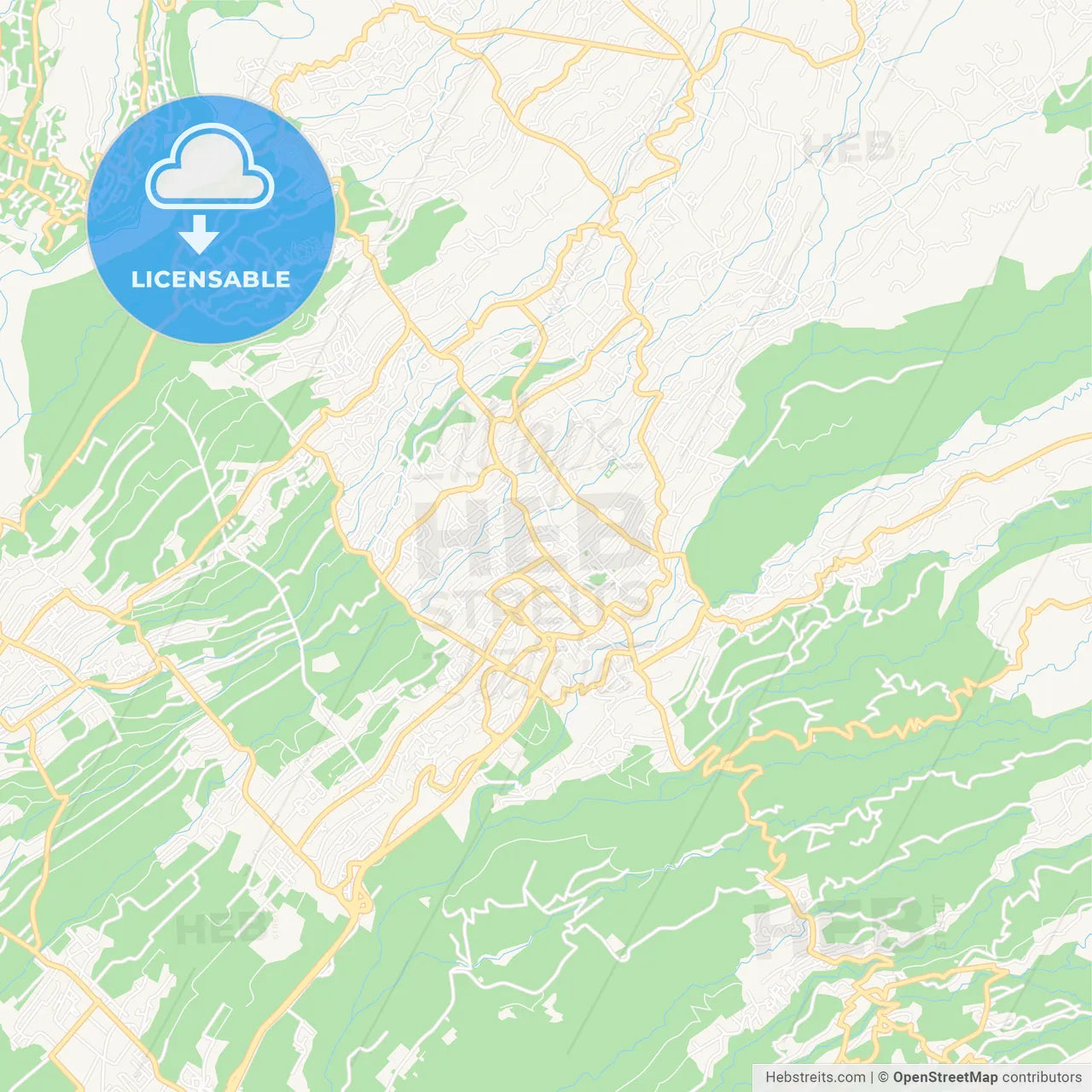 Le Tampon, France Vector Map - Classic Colors