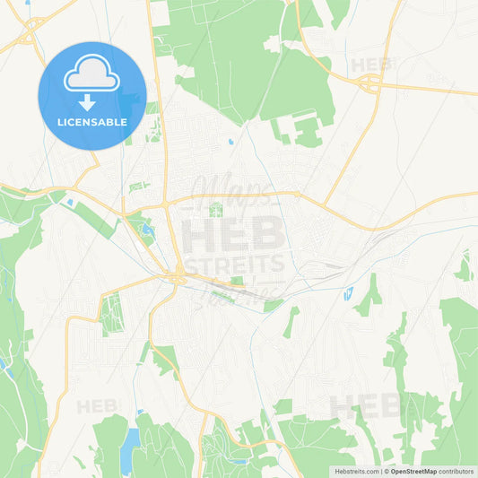 Kaposvar, Hungary Vector Map - Classic Colors