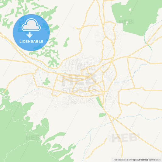 Bitola, Macedonia Vector Map - Classic Colors