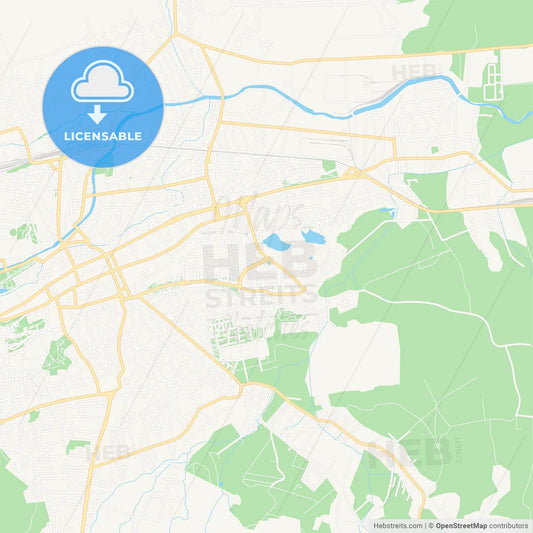 Cluj-Napoca, Romania Vector Map - Classic Colors