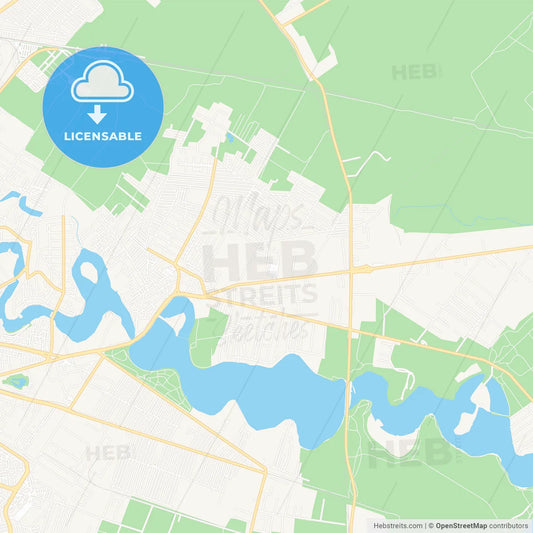 Pantelimon, Romania Vector Map - Classic Colors