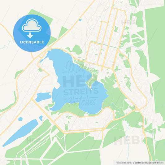 Zheleznogorsk, Russia Vector Map - Classic Colors