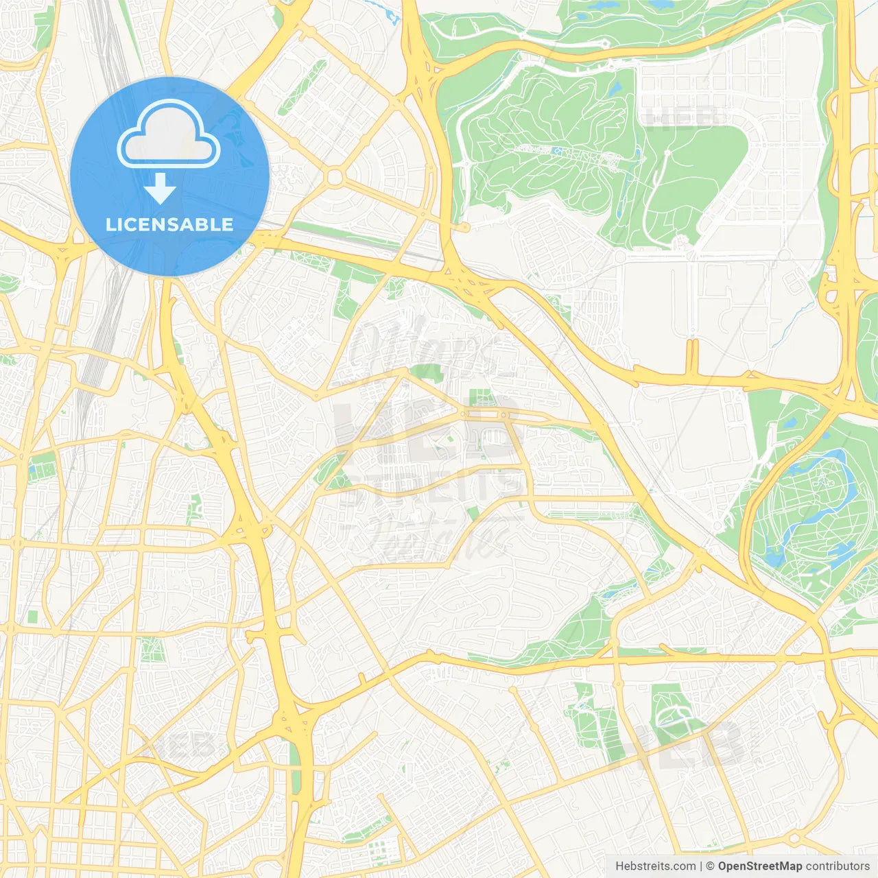 Hortaleza, Spain Vector Map - Classic Colors