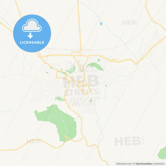 Antequera, Spain Vector Map - Classic Colors