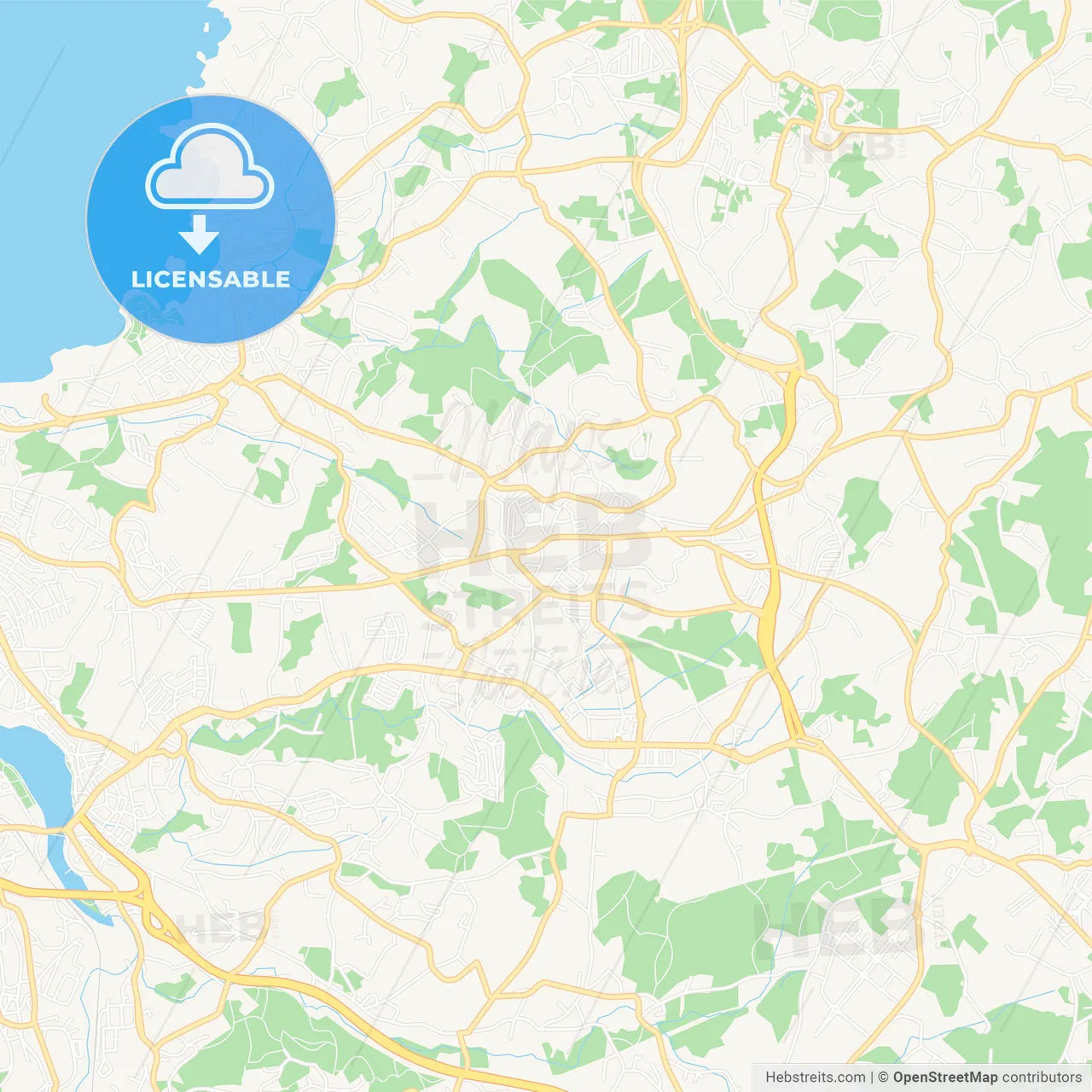 Oleiros, Spain Vector Map - Classic Colors