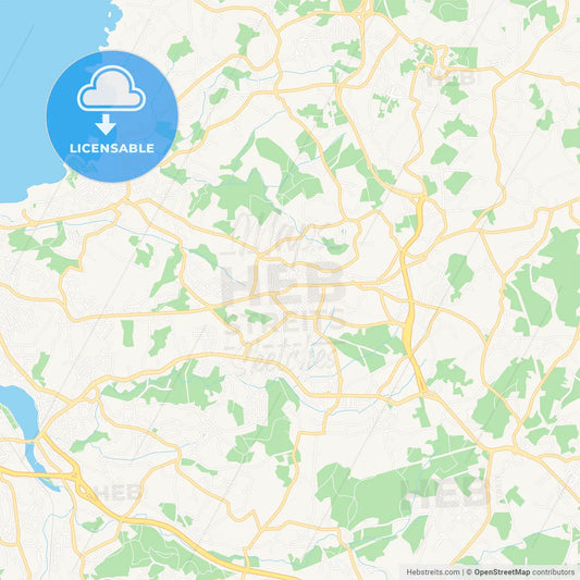 Oleiros, Spain Vector Map - Classic Colors