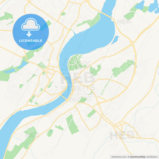 Derry, Northern Ireland Vector Map - Classic Colors