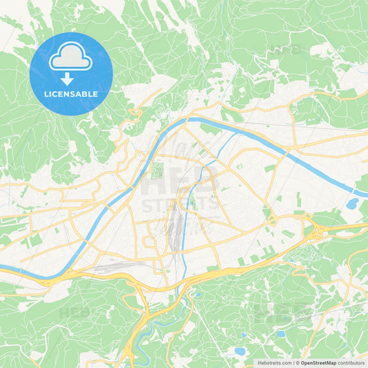 Innsbruck, Austria Vector Map - Classic Colors