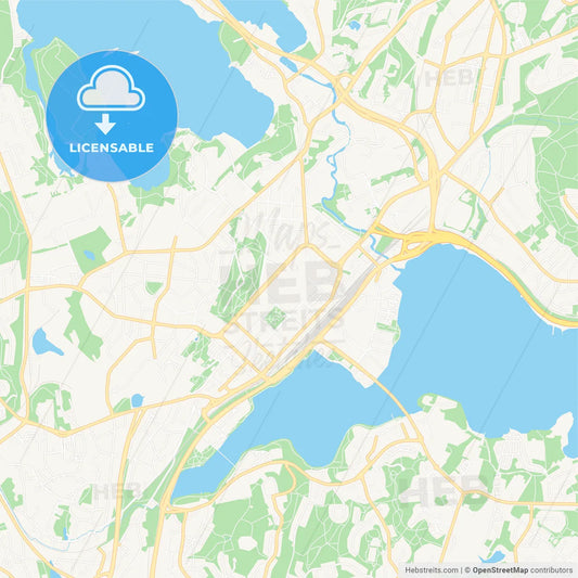 Jyvaskyla, Finland Vector Map - Classic Colors