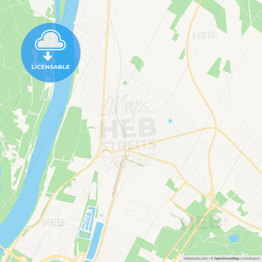 Dunakeszi, Hungary Vector Map - Classic Colors