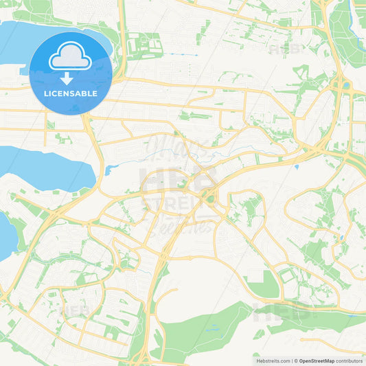 Kopavogur, Iceland Vector Map - Classic Colors