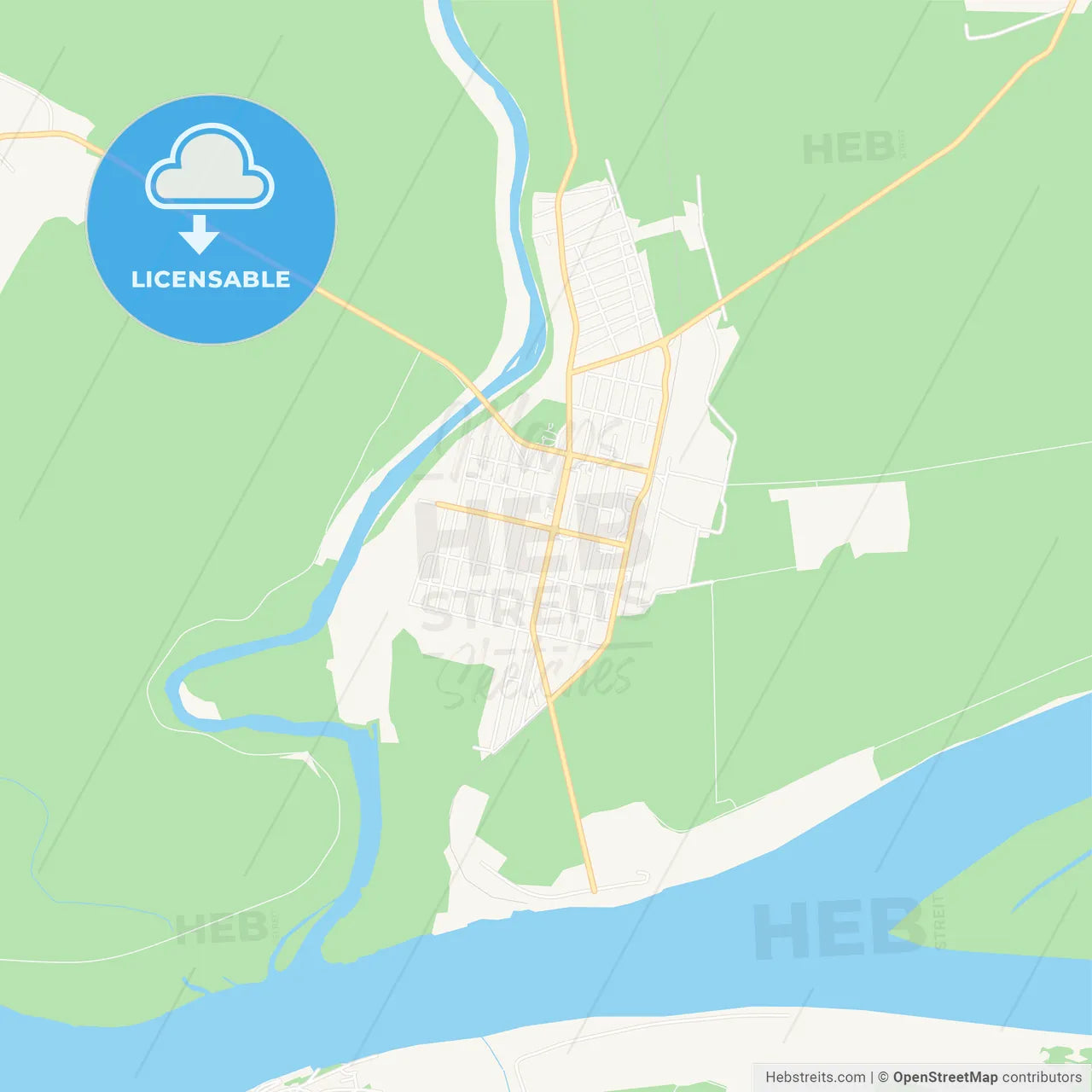 Oltenita, Romania Vector Map - Classic Colors