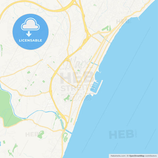 Fuengirola, Spain Vector Map - Classic Colors