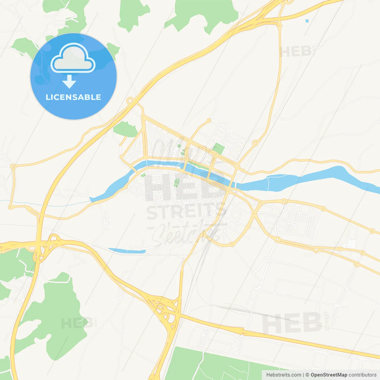 Groa de Murviedro, Spain Vector Map - Classic Colors