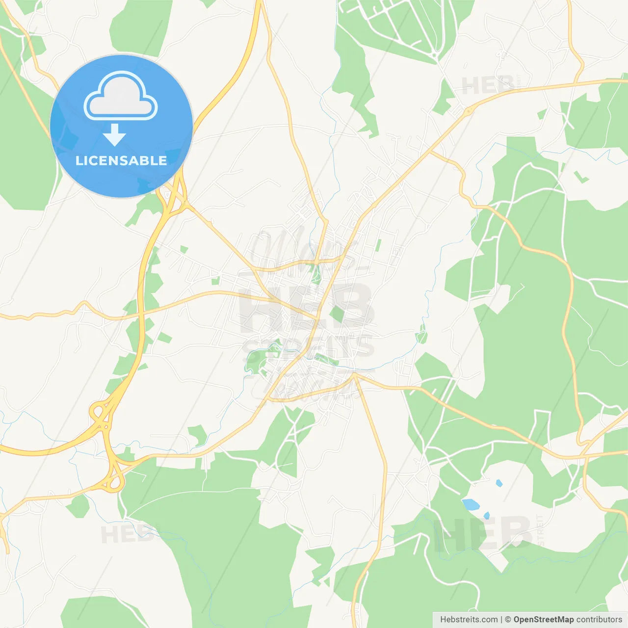 Carballo, Spain Vector Map - Classic Colors