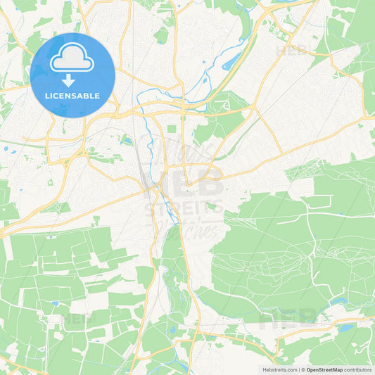 Guildford, England Vector Map - Classic Colors