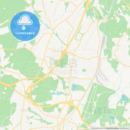 Eastleigh, England Vector Map - Classic Colors