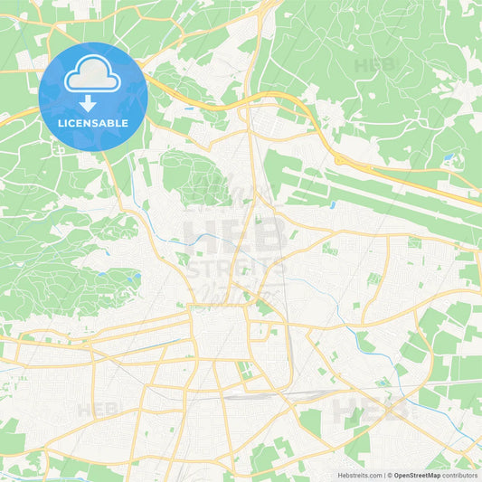 Klagenfurt, Austria Vector Map - Classic Colors
