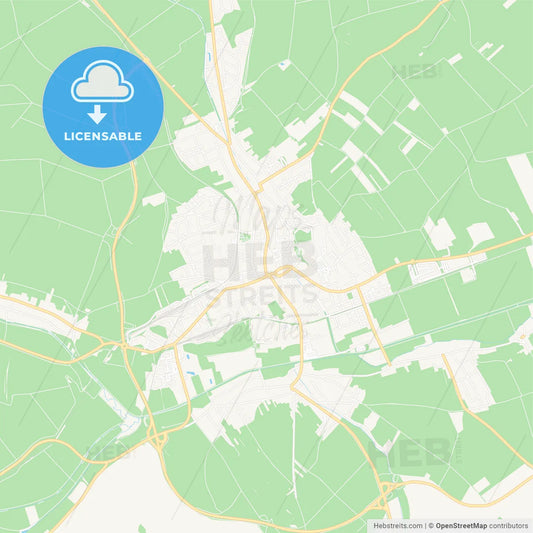 Mistelbach, Austria Vector Map - Classic Colors