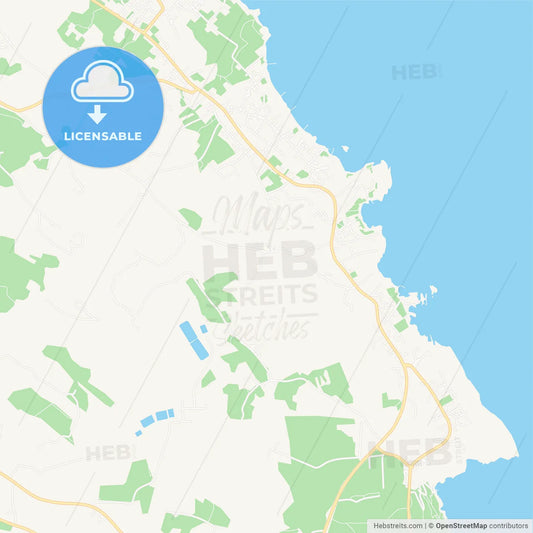 Protaras , Cyprus Vector Map - Classic Colors